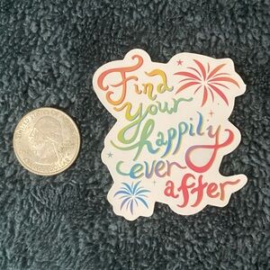 10/$10 Stickers - “Find Your Happily Ever After” Fireworks Inspirational Sticker